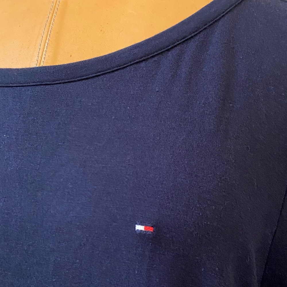 Tommy Hilfiger Dress Womens XL Navy Blue Long Sleeve Casual Office Party Shift - Picture 3 of 7